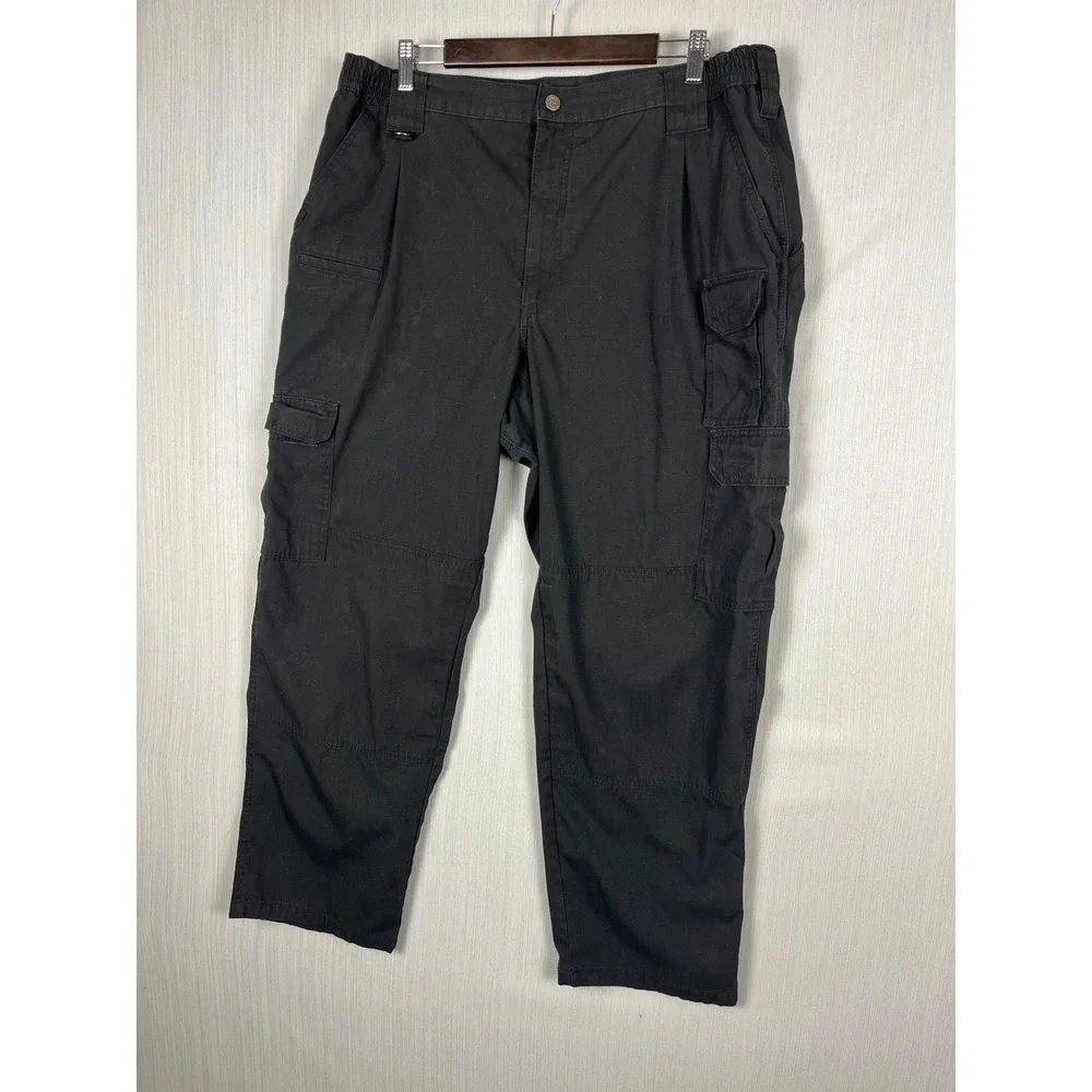 5.11 Tactical Series Cargo Pants Mens 40x30 Black Ripstop Utility Rugged
